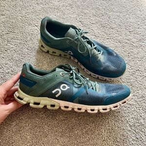 On Cloud 5 Mens Size 11 Blue Mesh Athletic Running Walking Gym Sneakers Shoes
